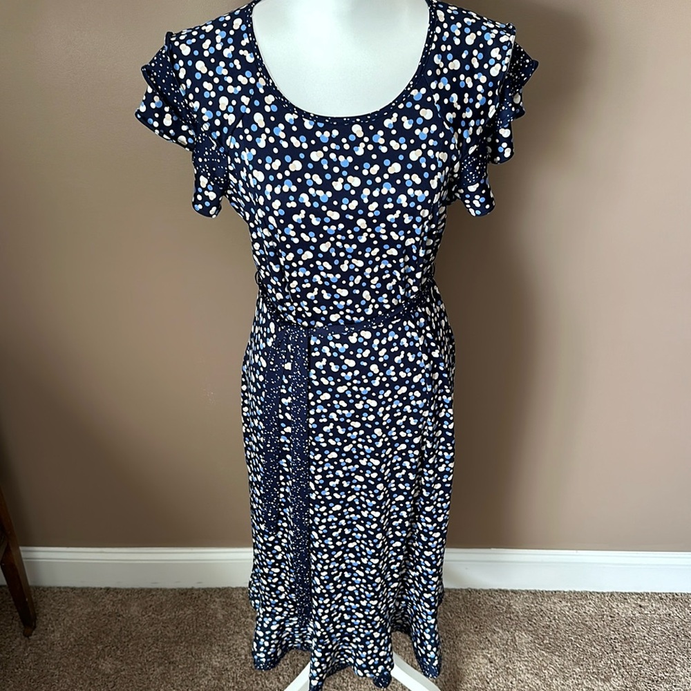 Perceptions New York Polka Dot Dress (Size Medium).